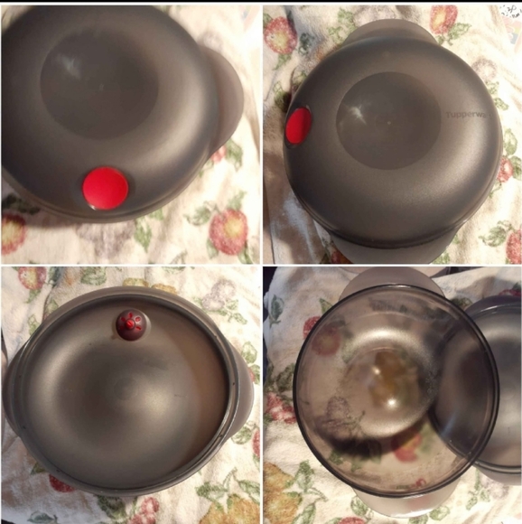 Black Red Tupperware Microwave 1.5L & 1.1L Pre-Owned Excellent - Picture 5 of 12